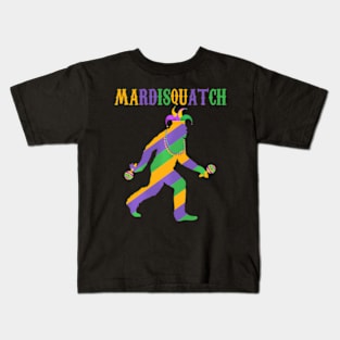 Madi Mardi Gras Bigfoot Mardi Gras Clothes Men Kids T-Shirt